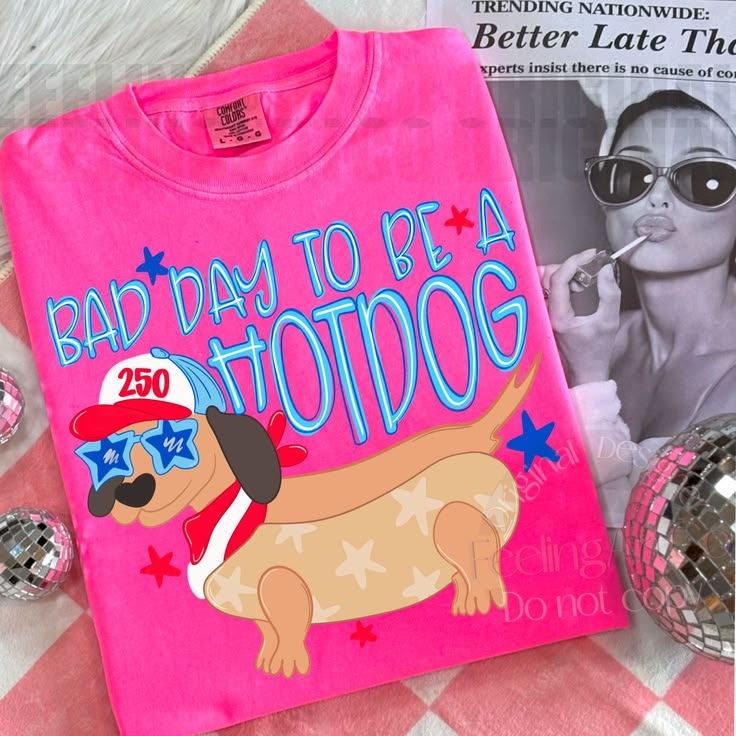 Comfort Colors Tee-Bad Day To Be A Hotdog Wiener dog