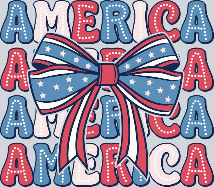 Comfort Colors Tee-America Preppy Bow