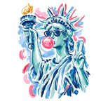 Comfort Colors Tee-Statue of Liberty Peace Bubble Gum