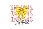 Vero Beach Indians Softball with preppy bow