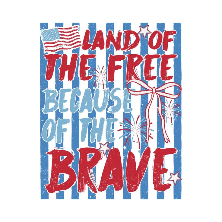 Comfort Colors Tee-Land of the Free Because of the Brave Preppy