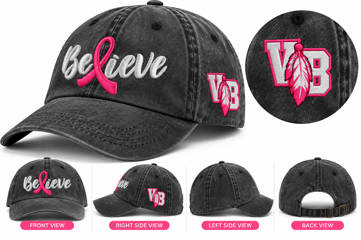 Believe VB Breast Cancer Awareness hat