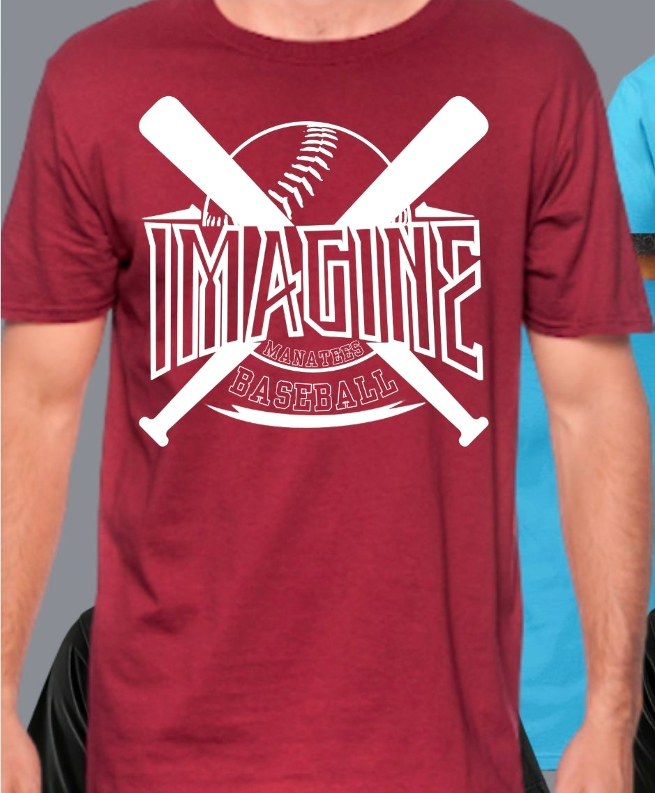 Adult Maroon Imagine Manatees Baseball