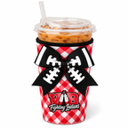 VB gameday gingham coolies with Handle *(fits 22oz cups)