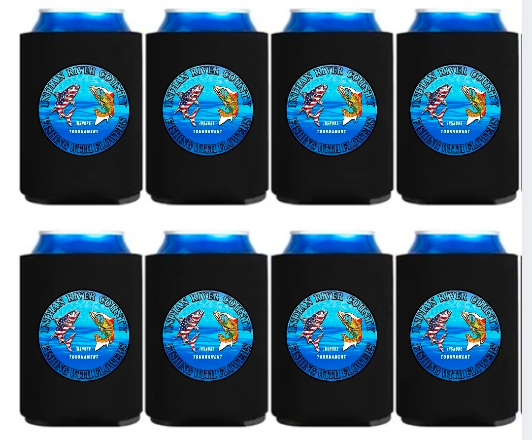 Fishing with Flowers Koozies