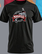 Youth Black Imagine Manatees Baseball TShirt