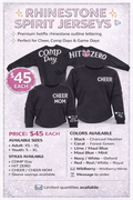 Custom Rhinestone CompDay or Hit Zero Cheer Shirts