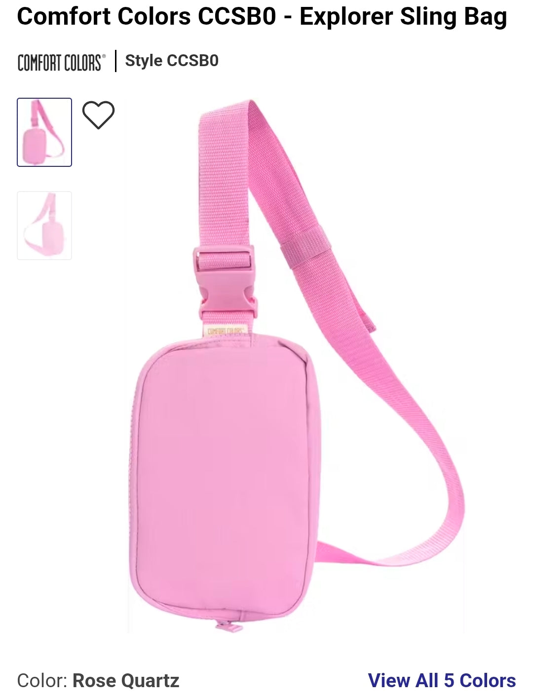 Comfort Color Crossbody Bag