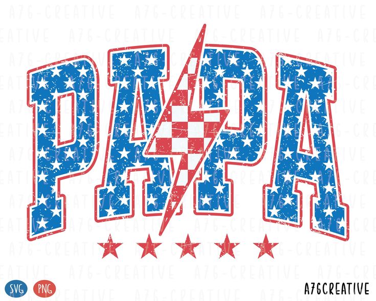 Comfort Colors Tee-PaPa Patriotic