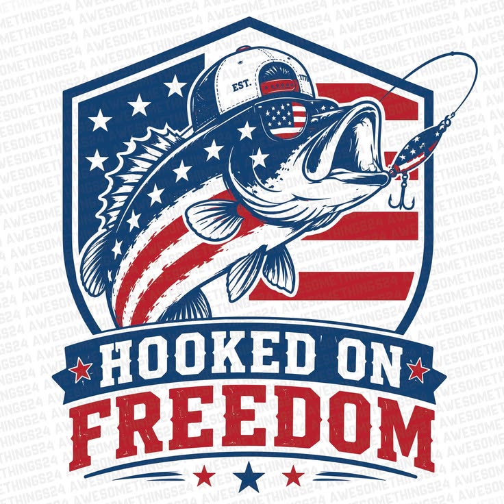Comfort Colors Tee- Hooked on freedom