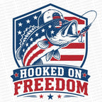 Comfort Colors Tee- Hooked on freedom