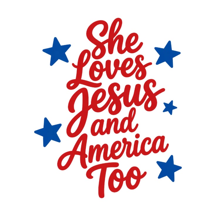 Comfort Colors Tee- She Loves Jesus and America Too stars